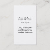 美容師金ゴールドシザースタイリストブラックフローラ 名刺 (裏面)