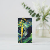 美容師金ゴールドシザーズグリーンサロンスパ 名刺 (スタンド正面)