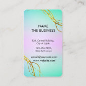 美容師金ゴールドシザーズグリーンサロンスパ 名刺 (裏面)