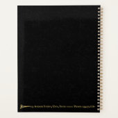 美容師金ゴールドシザーズブラックダマスクラグジュアリー プランナー手帳 (裏面)