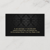 美容師金ゴールドシザーダンスクレオパード 名刺 (裏面)