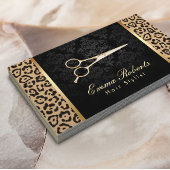 美容師金ゴールドシザーダンスクレオパード 名刺