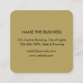 美容師金ゴールドシザーパープルムーンサロン スクエア名刺 (裏面)