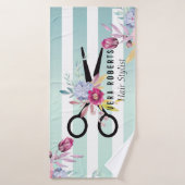 美容師金ゴールドシザーフローラと美しいサロン バスタオル (バスタオル)