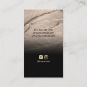 美容師金ゴールドシザーブラック&ボルンズサロン 名刺 (裏面)