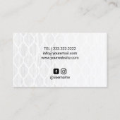 美容師金ゴールドシザーマモダンーブルヘアサロン 名刺 (裏面)