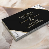 美容師金ゴールドシザーマモダンーブルヘアサロン 名刺