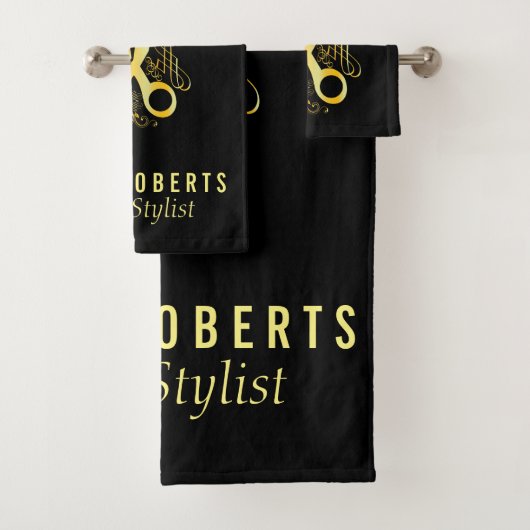 美容師金ゴールドシザーラグジュアリー&美しいサロン バスタオルセット (インサイチュ)