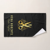 美容師金ゴールドシザーラグジュアリー&美しいサロン バスタオルセット (ハンドタオル)