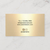 美容師金ゴールドシザーレインウィンドウサロン 名刺 (裏面)