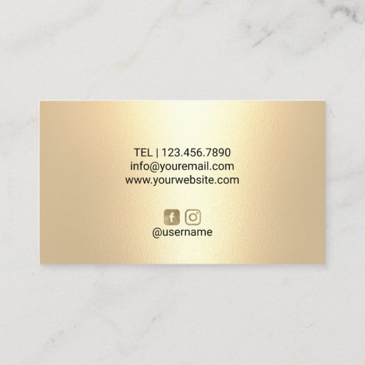 美容師金ゴールドシザーレインウィンドウサロン 名刺 (裏面)