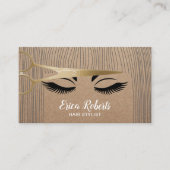 美容師金ゴールドシザー&ガールク素朴ラフト 名刺 (正面)