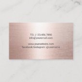 美容師金ゴールドシザー&ガールサロンバラ金ゴールド 名刺 (裏面)