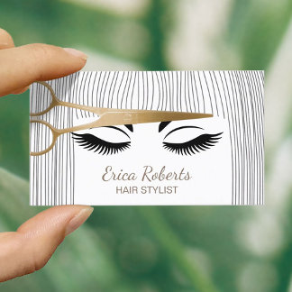 美容師金ゴールドシザー&ガールヘアサロン 名刺