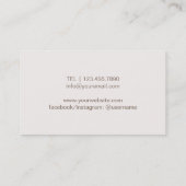 美容師金ゴールドシザー&ガール美しいサロン 名刺 (裏面)