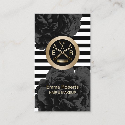 美容師金ゴールドシザー&コームアポイントメント 予約カード (正面)