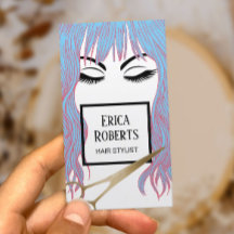 美容師金ゴールドシザー&ブルーヘアガールサロン