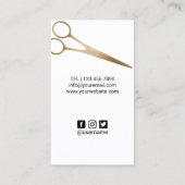 美容師金ゴールドシザー&ブルーヘアガールサロン 名刺 (裏面)