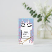 美容師金ゴールドシザー&ブルーヘアガールサロン 名刺 (スタンド正面)