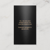 美容師金ゴールドシザー&ロータスフラワーサロン 名刺 (裏面)