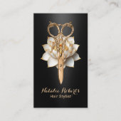 美容師金ゴールドシザー&ロータスフラワーサロン 名刺 (正面)