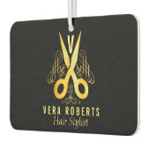 美容師金ゴールドシザー&美しいサロン カーエアーフレッシュナー (左)