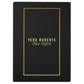 美容師金ゴールドシザー&美しいサロン クリップボード (裏面)
