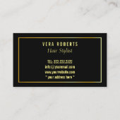 美容師金ゴールドシザー&美しいサロン 名刺 (裏面)