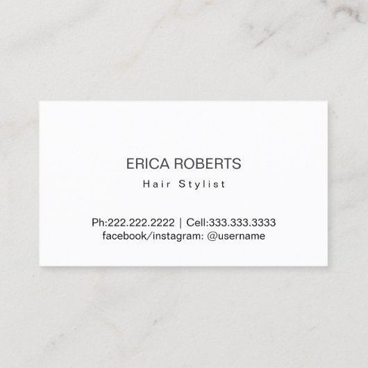 美容師金ゴールドスクリプトモダンブラックフローラ 名刺 (裏面)