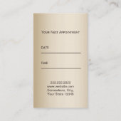 美容師金ゴールドストライプのマーブルストーンアポイントメント 予約カード (裏面)