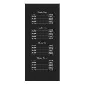 美容師金ゴールドストライプヘアサロン価格メニュー ラックカード (裏面)