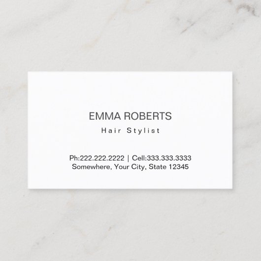 美容師金ゴールドタイポグラフィストライプ白黒 名刺 (裏面)