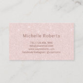 美容師金ゴールドタイポグラフィ赤面バラ金ゴールド 名刺 (裏面)