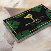 美容師金ゴールドドライヤーロゴ熱帯サロンスパ 名刺