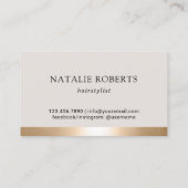 美容師金ゴールドヘアドライヤー美しいガールサロン 名刺 (裏面)