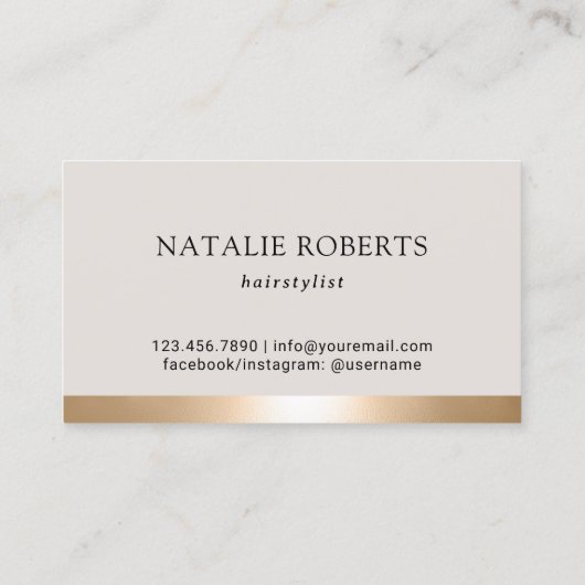 美容師金ゴールドヘアドライヤー美しいガールサロン 名刺 (裏面)