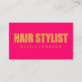 美容師金ゴールドモダンタイポグラフィ 名刺 (正面)