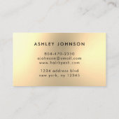 美容師金ゴールドモダン金属プロフェッショナル 名刺 (裏面)