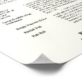 美容師金ゴールド華美モチーフブラックリネンルック ポスター (角)