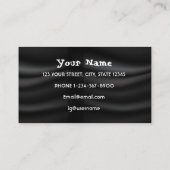 美容師金ゴールド裂美しいサロン黒布 名刺 (裏面)