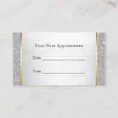 美容師銀グリッターサロンアポイントメント 予約カード (裏面)