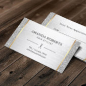 美容師銀グリッターサロンアポイントメント 予約カード