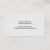 美容師銀グリッターシザーサロンティール(緑がかった色) 名刺 (裏面)