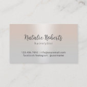 美容師銀シザータイポグラフィサロン 名刺 (裏面)