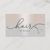 美容師銀シザータイポグラフィサロン 名刺 (正面)