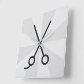 美容師鋏 スクエア壁時計 (傾斜)