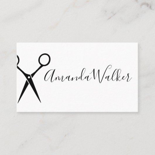 美容師鋏 | 散髪 名刺 (正面)