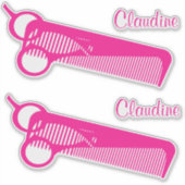 美容師鏡名コンターシール シール (正面)