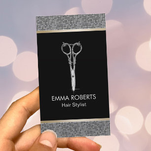 美容師高級グリッター縁どアポイントメント 予約カード