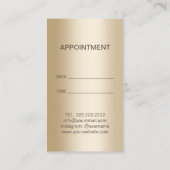 美容師高級グリッター縁どアポイントメント 予約カード (裏面)